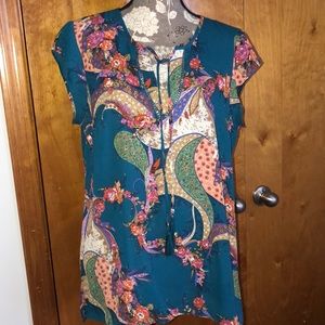 Paisley tunic top